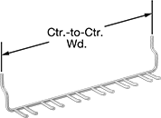 Image of Product. Front orientation. Contains Annotated. Pegboard Tool Holders. Pegboard Tool Holders, Style J.