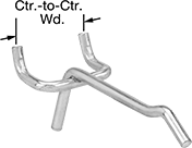 Image of Product. Front orientation. Contains Annotated. Pegboard Hooks. Pegboard Hooks, Style B.