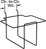 Image of Product. Front orientation. Contains Annotated. Pegboard Bottle Holders. Style B.