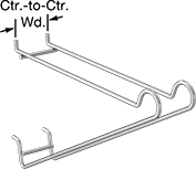 Image of Product. Front orientation. Contains Annotated. Pegboard Tool Holders. Pegboard Tool Holders, Style H.