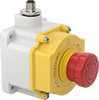 High-Visibility Plastic Enclosed Push-Button-Actuator Emergency Stop Switches