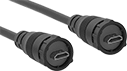 Image of Product. Front orientation. HDMI Cords. Screw-Together Wet-Location HDMI Connectors and Cords, Standard HDMI Connection, Screw-Together Housing.
