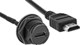 Image of Product. Front orientation. HDMI Cords. Screw-Together Wet-Location HDMI Connectors and Cords, Standard HDMI Connection.