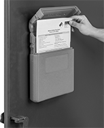 Image of ProductInUse. Front orientation. Document Boxes. Wall-Mount Document Boxes, Top Opening.