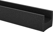 Image of Product. Front orientation. Foam. Chemical-Resistant Cushioning Polyethylene Foam U-Channels, Rough Texture.