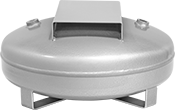 Image of Product. Horizontal with Mounting Plate. Front orientation. Compressed Air Storage Tanks. Portable Compressed Air Storage Tanks, Horizontal with Mounting Plate.