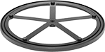 Image of Product. Front orientation. Turntables. Spoked Round Turntables.