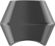 Image of Product. Front orientation. Pipe and Fittings. Medium-Pressure Iron and Steel Butt-Weld Pipe Fittings, Tee Outlets, Butt Weld × Butt Weld.