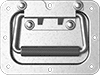 Spring-Loaded Unthreaded Through-Hole-Mount Folding Pull Handles with Mounting Plate