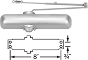 Image of Product. Front orientation. Contains Annotated, MultipleImages. Door Closers. Style A.