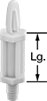 Image of Product. Front orientation. Contains Annotated. Standoffs. Male Threaded Snap-In Standoffs.