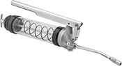 Image of Product. Front orientation. Grease Guns. Clear-Barrel Lever-Grip Grease Guns.