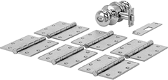 Image of Product. Front orientation. Door Installation Kits. Installation Kits for Double Doors with Nonlocking Knobs.