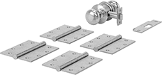 Image of Product. 4 Hinges Included. Front orientation. Door Installation Kits. Installation Kits for Single Doors with Nonlocking Knobs, 4.