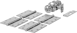 Image of Product. 4 Hinges Included. Front orientation. Door Installation Kits. Installation Kits for Single Doors with Locking Knobs, 4.