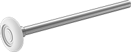 Image of Product. Front orientation. Overhead Door Rollers. White Plastic—Shielded.