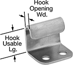 Image of Product. Front orientation. Contains Annotated. Tie-Down Hooks. J-Hook.