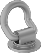 Image of Product. Front orientation. Tie-Down Rings. Swiveling Weld-On Tie-Down Rings, Style B.