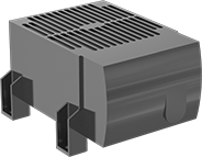 Image of Product. Bottom Mount. Front orientation. Bottom Mounting Hole. Enclosure Space Heaters , Without Built-In Control.