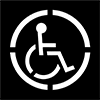 Image of Product. Front orientation. Stencils. Symbol Stencils, Accessible.