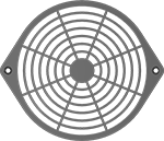 Image of Product. Style E. Front orientation. Fan Guards. Equipment-Cooling Fan Guards, For Round and Oblong Fans, Style E.