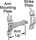 Image of Product. Front orientation. Contains Annotated. Swinging Latches. Swinging-Bar Latches, Style B.