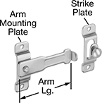 Image of Product. Front orientation. Contains Annotated. Swinging Latches. Screw-Securing Swinging-Bar Latches.