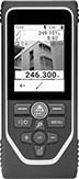 Image of Product. Front orientation. Laser Measurers. LCD with Backlight, Color Screen, and Touch Screen.