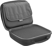 Image of Product. Shown with Pouch (Sold Separately). Front orientation. Cases. Soft Protective Storage Cases with Foam.
