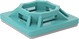 Image of Product. Front orientation. Cable Tie Mounts. Metal-Detectable Cable Tie Mounts, Adhesive Back.