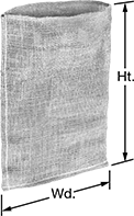 Image of Product. Front orientation. Contains Annotated. Open-Top Bags. Burlap Open-Top Bags.