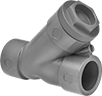 Image of Product. Front orientation. Check Valves. Socket-Connect Check Valves for Harsh Chemicals.