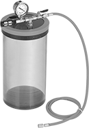 Image of Product. Front orientation. Vacuum Degassing Chambers. PVC with Top-Mount Gauge.