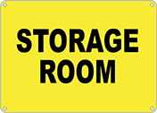 Image of Product. Front orientation. Signs. Department and Room Signs, Storage Room (English).