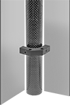 Image of ProductInUse. Front orientation. Slip-On Framing and Fittings. Carbon Fiber Slip-On Framing and Fittings, Panel Hanging Brackets.