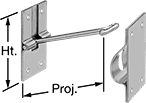 Image of Product. Front orientation. Contains Annotated. Door Holders. Trailer Wall-Mount Door Holders.