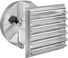 Image of Product. Front orientation. Exhaust Fans. Light Duty Direct-Drive Wall-Mount Exhaust Fans with Louvers .