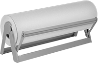 Image of ProductInUse. One Paper Roll Horizontal Cutter. Front orientation. Paper Roll Dispensers. Horizontal Mount, 1 Roll.