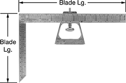 Image of Product. Square with Optional Square Holder. Front orientation. Contains Annotated. Squares. Pipefitting Squares.