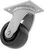 Economy Mauler Casters with Polypropylene Wheels 