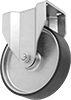 Nonmarking High-Temperature Casters with Rubber Wheels