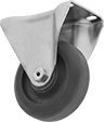 Image of Product. Rigid. Front orientation. Casters. Nonmarking High-Temperature Casters with Nylon Wheels, 1 Wheel, Rigid.