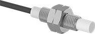 Image of Product. Projecting with Wire Leads. Front orientation. Projecting Mount. No-Distance-Correction DC Metallic-Object Proximity Sensors, Hardwire.