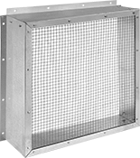 Image of Product. Front orientation. Exhaust Fan Guards. Exhaust-Side Exhaust Fan Guards for Wall-Mount Exhaust Fans.