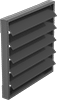 Chemical-Resistant Movable-Blade Wall Louvers