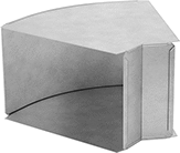 Image of Product. Front orientation. Duct and Fittings. Rectangular Duct and Fittings, 45° Elbow Connectors, Horizontal Elbow.