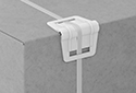 Image of ProductInUse. Front orientation. ZoomedIn view. Edge Protectors. Plastic Edge Protectors for Strapping, With Ridged Channel and Slit.