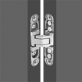 Image of ProductInUse. Front orientation. Hinges. Adjustable Hidden Hinges.