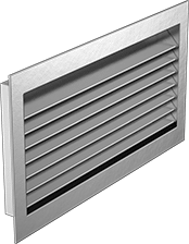 Image of Product. Front orientation. Louvers. Fixed-Blade Louvers for Block and Brick Walls.