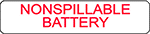 Image of Product. Front orientation. Labels. Hazardous Material Shipping Labels , Nonspillable Battery.